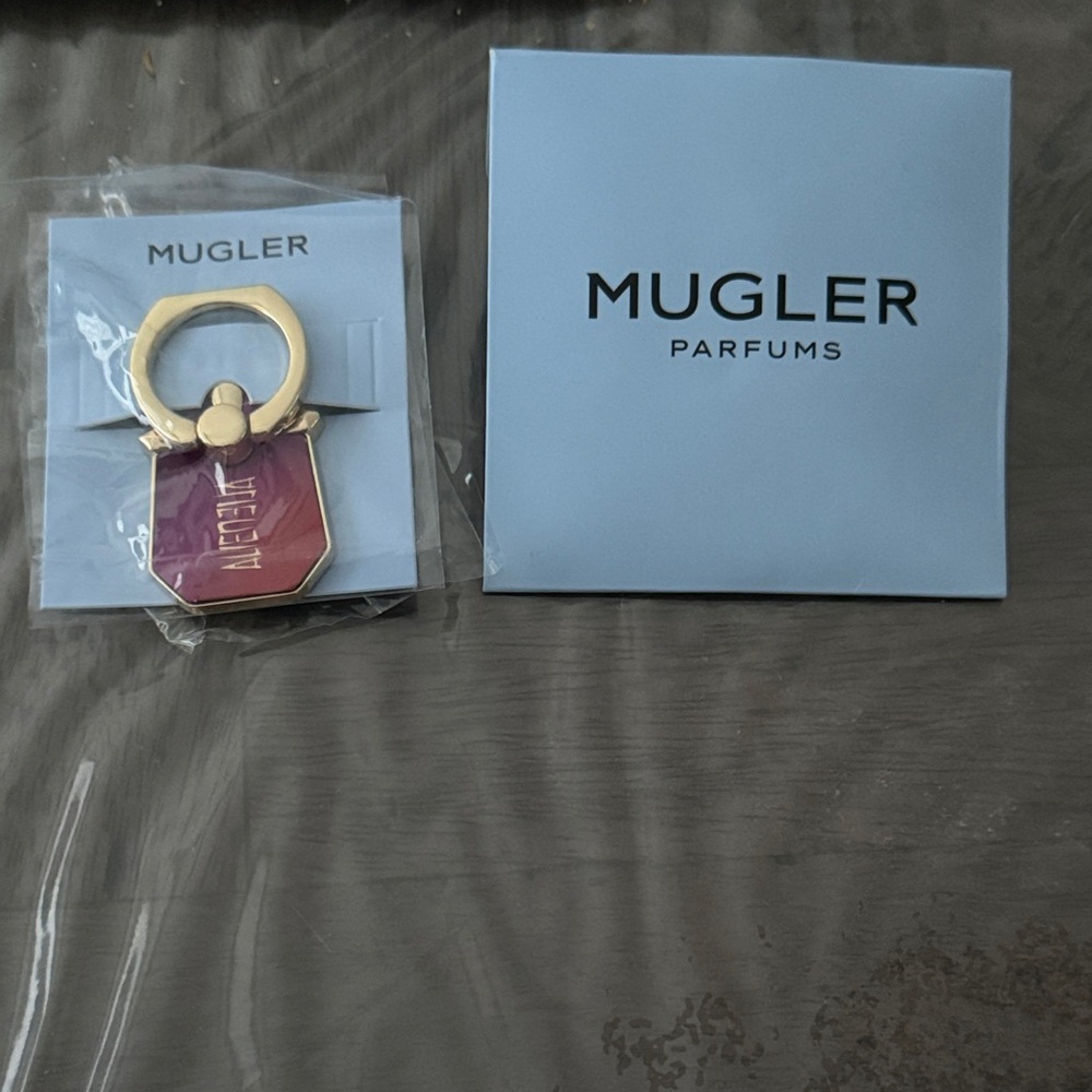 Mugler Gold and Pink Phone Ring